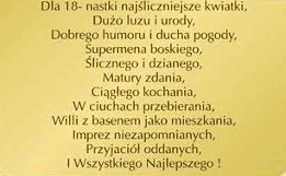 Dla 18-nastki najśliczniejsze kwiatki